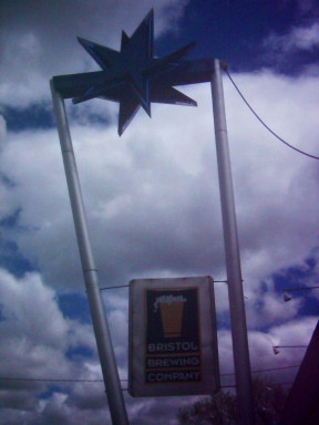 Signage in front of the Bristol Brewing Company