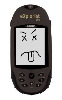 A dead Magellan eXplorist 600 GPS unit