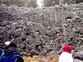 Columnar Basalt Formation: Sheepeater Cliffs, Yellowstone National Park