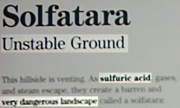 Solfatara: Very Dangerous Landscape spewing Sulfuric Acid Gas!